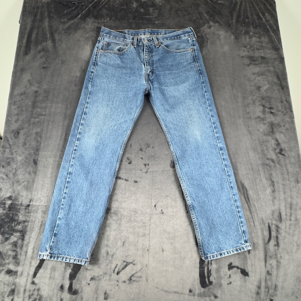 Levi's 505 Regular Fit Jeans Mens 34x29 Blue Denim Straight Leg 00505-4891